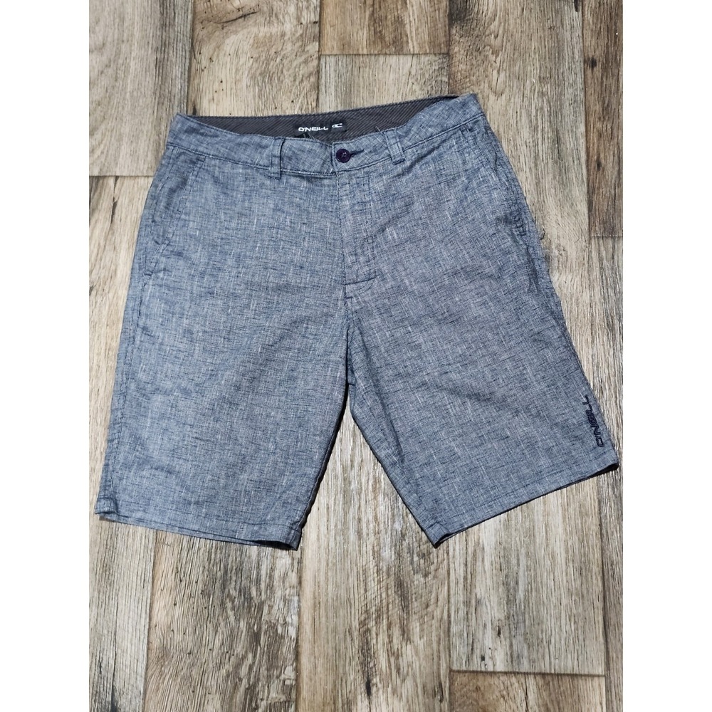 O'Neill Men Shorts 30 Gray Chino Button 10" Inseam Grey Long Surf Skate Casual